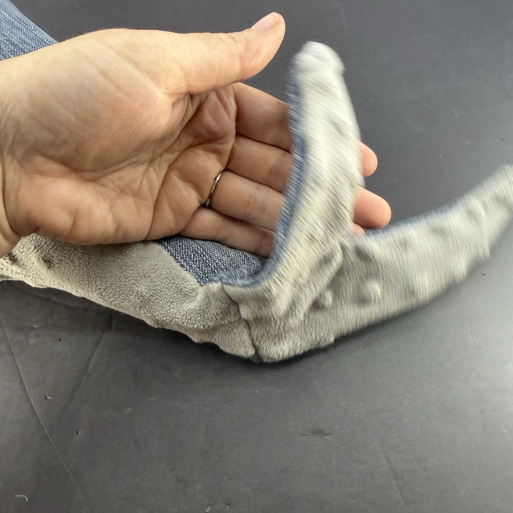 Denim Handmade Whale Plush 24" Stuffed Animal ~ Recycled/Upcycled Blue Jeans - Picture 5 of 7